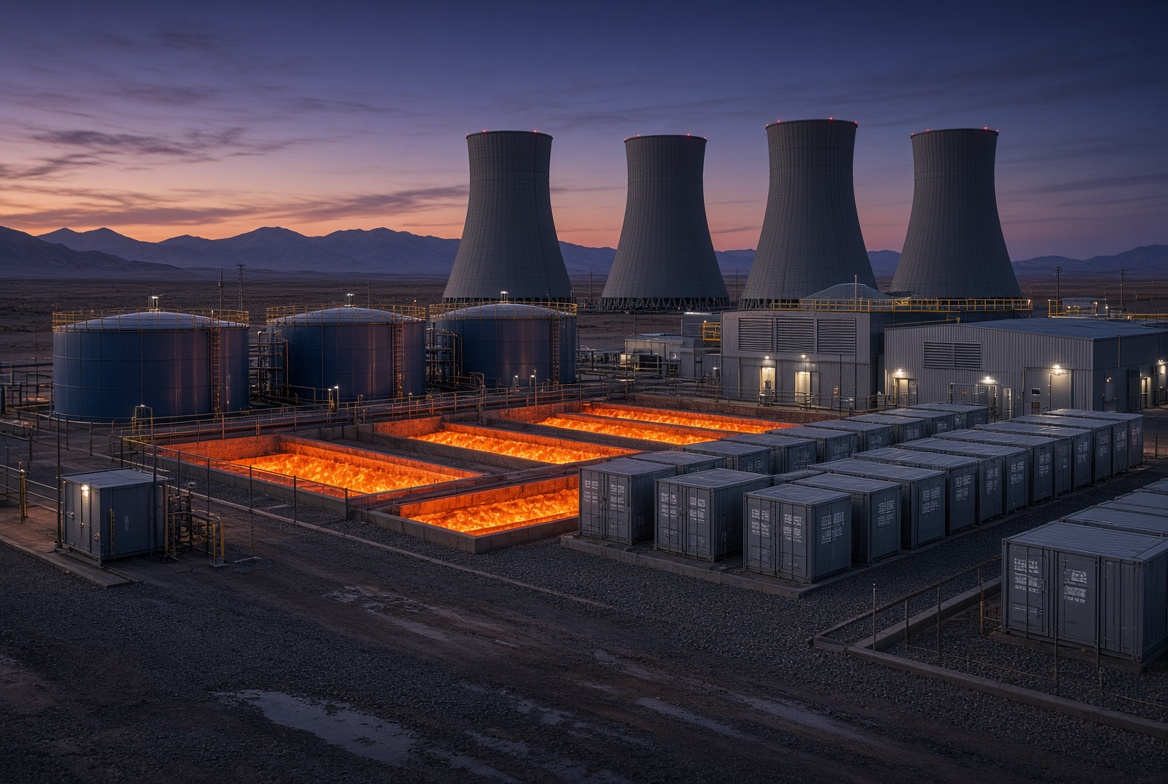 Shared mega-base with storage tanks